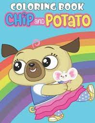 Chip and potato cartoon coloring page. Chip And Potato Coloring Book Olivia Owen 9798561718496