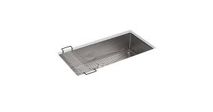 Farmhouse, or apron, sinks are large single basin sinks distinguished by their front wall, which forms both the front of the sink and the front of the counter. Strive Undermount Kitchen Sink K 5283 Kohler Kohler