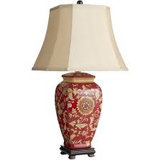 Red Floral Jar Lamp Lamp Jar Lamp Ginger Jar Lamp