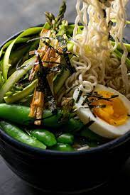 Nyt Cooking This Lighter Take On Ramen With Snap Peas And Shaved Asparagus Comes From The Vege Asparagus Recipe Chickpea Salad Recipes How To Cook Asparagus