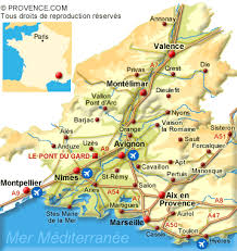 Map Of The Pont Du Gard Aix En Provence France Map Provence