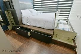 Platform bed interior design singapore interior design ideas. Zlc Singapore Elevated Platform Bed With Flip Up Storage Solutions Underneath Platform Bed Bed Storage Solutions