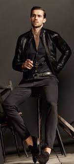 Black Leather Modern Moto Jacket By Massimo Dutti Urban Street Style Mens Fall Winter Fashion Best Leather Jackets Trendy Winter Fashion Mens Street Style