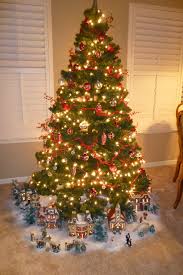 Display Your Christmas Village Under The Tree Because Santa Doesn T Bring Pre Christmas Tree Village Display Christmas Village Display Christmas Tree Village