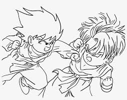 Choose from the best free dragon ball z coloring pages and print them out. Goten Vs Trunks Lineart By Kiranbenning On Dragon Ball Z Coloring Pages 2110x1500 Png Download Pngkit