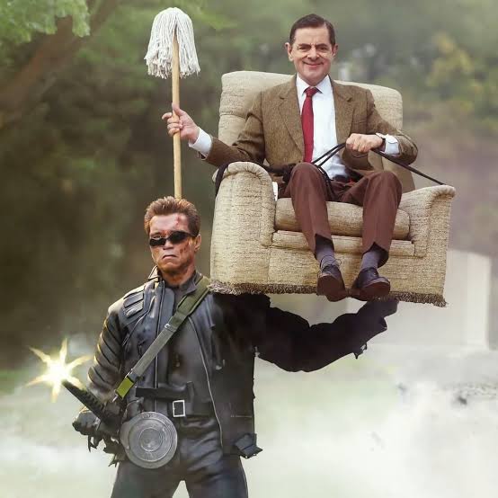 Mr Bean & The Terminator: the animated meme (by me PierreGombaudArt)