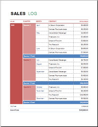 Balance sheet with financial ratios. Sales Log Templates 13 Free Printable Xlsx Docs Pdf Formats Samples Examples