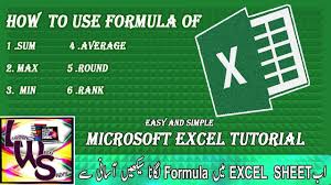 How To Insert Formula Of Sum Max Min Average Rank In Ms Excel Tutorial In 2020 Excel Tutorials Excel Formula