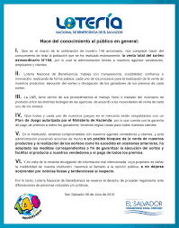 Información relevante del sorteo