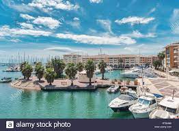 Frejus has a calm, pretty town centre to explore and merits a visit when you are visiting the region. Marina Of Port Frejus Frejus Var Provence Alpes Cote D Azur France Europe Stock Photo Alamy