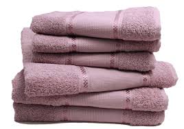 The standard bath towel is ideal for most drying duties, from drying off after a shower to wrapping up wet hair and drying off children after bath time. Couple Of Bath Towels Mauve From Grigoletto Filati Bathroom Ready To Stitch Casa Cenina