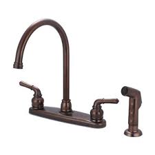 Black oil rubbed bronze swivel spout dual cross handles dolphin style bathroom kitchen sink faucet mixer tap tsf846 faucets. Olympia Faucet Accent Oil Rubbed Bronze Kitchen Faucet With Sprayer K 5342 Orb Rona
