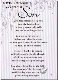 Deceased Son Quotes Quotesgram In Loving Memory Quotes Son Poems Son Quotes