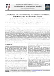 Pdf Globalisation And Gender Equality In Education Government And Ngo S Roles In Empowering Women