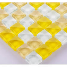 Get it as soon as thu, may 13. Yellow And White Glass Mosaic Glossy Tile Backsplash Wall Bathroom