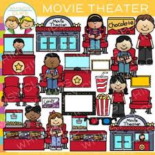This Movie Theater Set Of Illustrations Is Great For Dramatic Play And More You Will Receive 43 High Quality Image Files Wh Movie Theater Clip Art Art Bundle