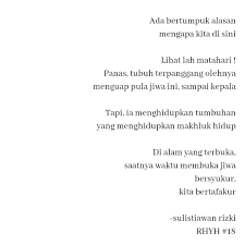 Sangat cocok diberikan untuk ibu sebagai ungkapan kado ulang tahun, hari ibu, dan menyatakan kasih sayang untuk ibu tercinta. Ruang Hampa Yang Hidup Rhyh Id Twitter