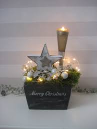 Wiederverwendbares Adventsgesteck Mit Windlicht Und Led Lichterkette Weihnachtskranz Tischdeko Gesch Battery Powered Led Lights Vintage Decor Shabby Vintage