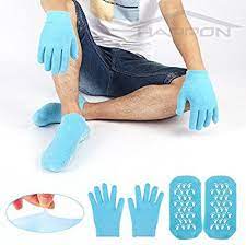 Amazon Com Gel Moisturizing Spa Gloves And Socks Soft Cotton With Thermoplastic Gel Repair And Heal Eczema Cracked Moisturizing Gloves Skin Gel Neck Massage