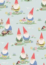 Introducing Garden Gnomes Cath Kidston Gnome Garden Gnomes Pattern Wallpaper