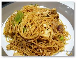 Shrimp Noodles With Chicken And Enoki Mushrooms The Spice Adventuress