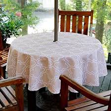 5 out of 5 stars. Amazon Com Round Outdoor Tablecloth With Umbrella Hole