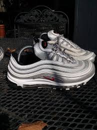 Nike Air Max 97 Og Qs Silver Bullet Size 9 Worn Two Times Size 9 Mens Fashion Clothing Shoes Accessories Mensshoes A Nike Air Max 97 Nike Air Max Nike