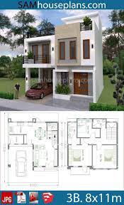 Maybe you would like to learn more about one of these? House Plans 8x11m With 3 Bedrooms In 2021 Duplex House Plans Model House Plan 3 Storey Modern House