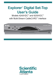 Conexión de una caja de cable 4250c . Scientific Atlanta Explorer 4250hdc User Manual Pdf Download Manualslib