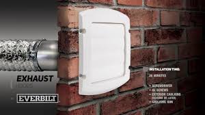 Wall mount canopy range hood with internal/external blower options, dual level halogen, heat sensor. Everbilt 6 In Louvered Exhaust Hood In White Blh6whd The Home Depot
