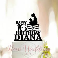 Happy birthday wishes, cake images, greeting cards, messages, quotes (english) birthday wishes and blessing are like a tradition these days. Girl Reading Book Cake Toppercustom Happy Birthday Cake Etsy