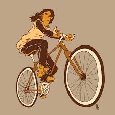 Fixed Grrrl By Bianca Lucchesi Bike Illustration Bike Drawing Bike Art