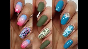 With summer drawing to a close, nail art is starting to show signs of saying goodbye. 3 Easy Accent Nail Ideas Freehand 2 Khrystynas Nail Art Youtube