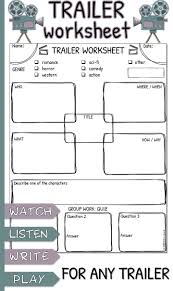 Trailer Worksheet For Any Trailer Movies By Genre Genres Buzzfeed Movies
