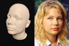 This is a life cast of Michelle Williams. Born in Kalispell, Montana, in  1980, Michelle Ingrid Williams started acting as a child in Community  Theatre musicals like 'The Wizard of OZ' and '
