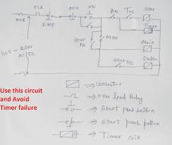 As shown in the fig. How To Avoid Star Delta Timer Failure In Star Delta Starter Electrical4u