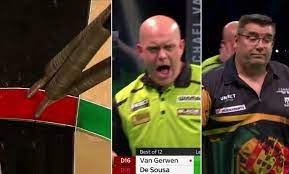 Jun 15, 2021 · de sousa denies van gerwen in pdc super series 4 day two final (live blog closed) the second day of action at pdc super series 4 is complete with jose de sousa claiming the honours with a sublime final display to deny michael van gerwen once more a first of the year. Video Van Gerwen De Sousa Hit Incredible 14 Perfect Darts In One Leg Sportvideos Tv