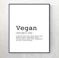Vegan Wall Art Vegan Definition Definition Print Digital Etsy Instant Download Art Print Definition Prints Vegan Definition