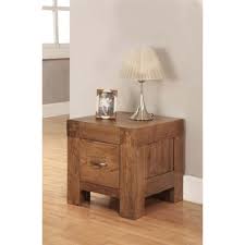 This wonderful khan side/lamp table will create a rustic vibe in your home. Lamp Table Rustic Oak