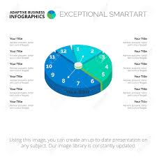 pie graph with clock element of presentation circle diagram