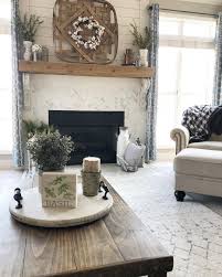 Living Room Neutral Decor Farmhouse Style With Lazy Susan On Coffee Farmhouse Living Room Furniture Farm House Living Room Modern Farmhouse Living Room Decor
