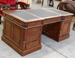 Bureau De Notaire 180cm Meuble En Bois Acajou Medecin Avocat Style Anglais Bureau Meubles En Bois Bois Acajou