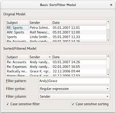 The difference between sort and sorted is that sort is a list method that modifies the list in place whereas so how can you sort a list of strings in a case insensitive manner? Custom Sort Filter Model Example Qt For Python