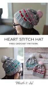 4.00m g size crochet hook. Crochet Heart Stitch Hat Puppy Love Heart Slouchy Crochet Pattern Whistle And Ivy