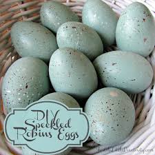 Eggshell pigments and color patterns reveal a lot about where a bird nests and the sorts of evolutionary challenges it faces before it even hatches robin's egg blue: Diy Wood Speckled Robins Eggs Just A Little Creativity