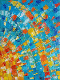 Abstract Painting Original Canvas Oil Texture Painting Sun Rays Artwork 16 By 12 Oil Pastels Flowertattoos