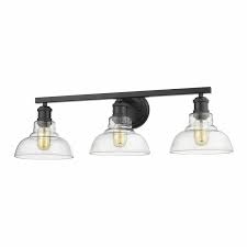 Golden Lighting Carver 3 Light Black Transitional Vanity Light Lowes Com Black Vanity Light Golden Lighting Vanity Lighting