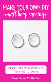Hop on that bezeling train, my friends! How To Make Your Own Small Diy Hoop Earrings Small Gold Hoop Earrings Small Earrings Studs Simple Earrings