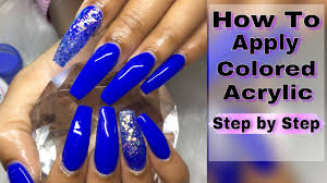 Kolinsky sable nail acrylic art brush diamond professional nab87 royal ? Acrylic Nails 3 Ways To Apply Colored Acrylic Step By Step Youtube