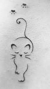 This Would Be Great Art To Hang In A Room I Am Not Into Tattoos Although This One Is Minimal And That S Not S Cat Tattoo Designs Dog Tattoos Small Cat